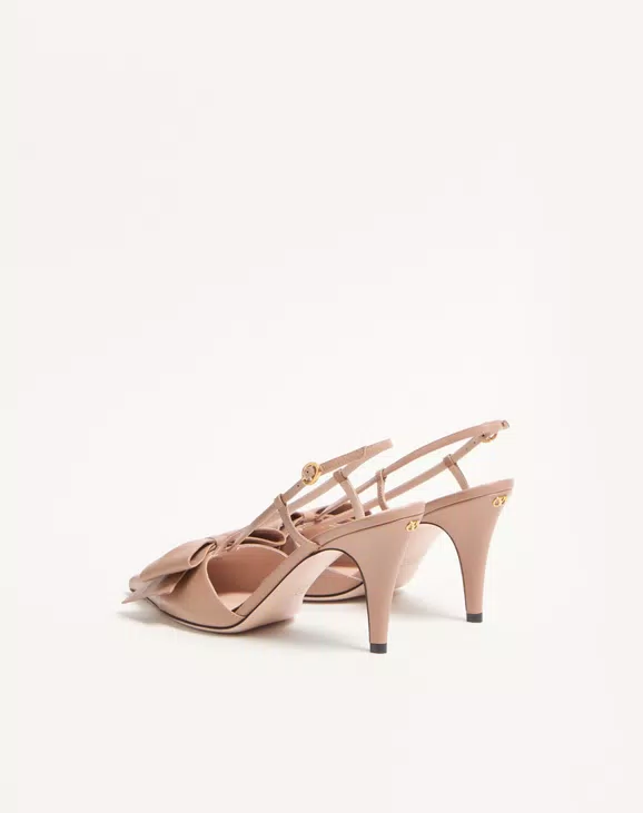 Valentino Bowow Slingback Pumps In Kidskin 85Mm - Image 4